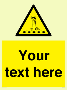 Custom warning artificial waterfall